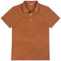 StringKing Men's FlexStyle Short Sleeve Polo - Relaxed Fit, Bombay Brown, Front