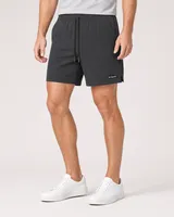 StringKing Men's Velocity Short - Sharp Fit, Black, 7 inch, Full Front - Human Model - Waist to Mid-calf