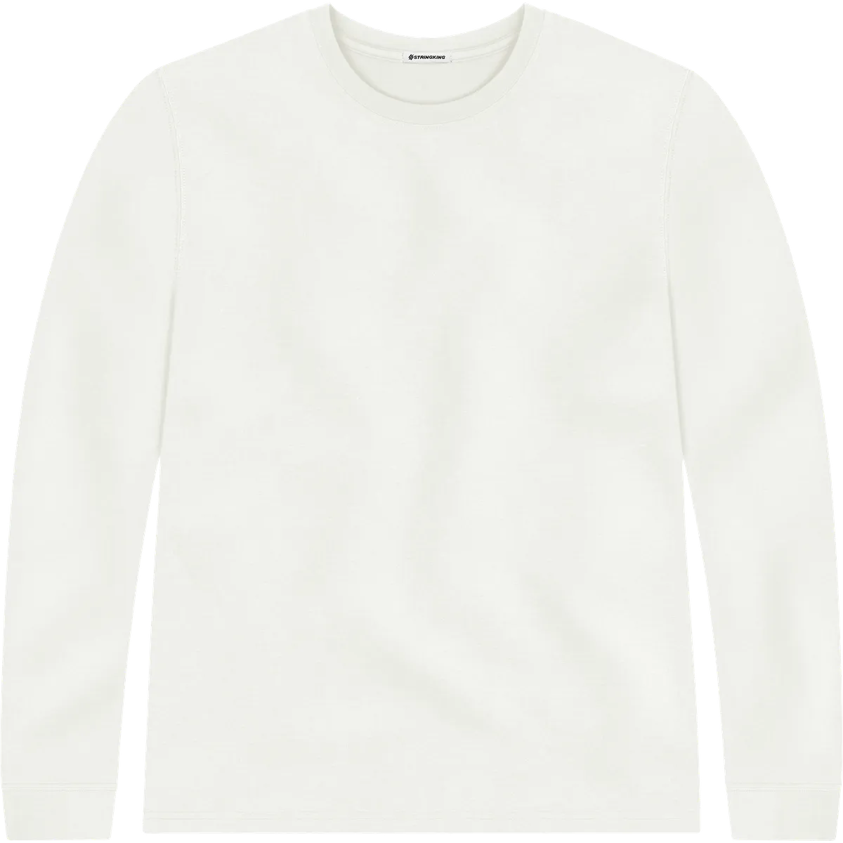 StringKing Men's Pima Jersey Long Sleeve Tee - Sharp Fit, Tofu, Front