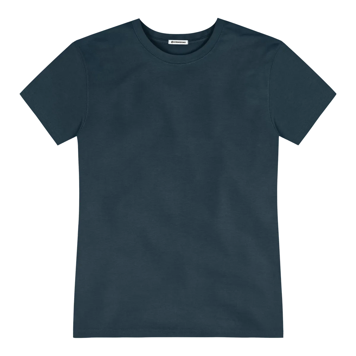 StringKing Men's Pima Cotton Short Sleeve Crewneck T-Shirt - Sharp Fit, Navy, Front