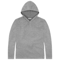 StringKing Women's Pima Cotton Lightweight Hoodie - Relaxed Fit, Heather Gray, Front