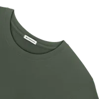 StringKing Men's Pima Terry Crew Sweater - Sharp Fit, Moss, Detail