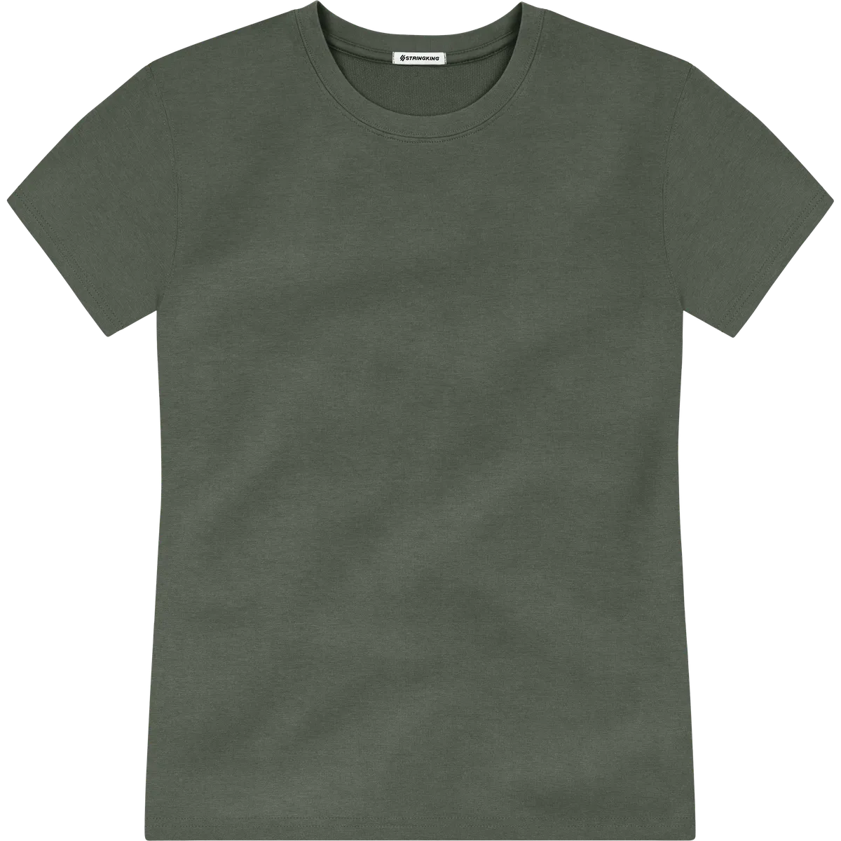 StringKing Men's Heavy Pima Cotton T-Shirt - Sharp Fit, Moss, Front