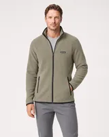 StringKing Men's Polartec Fleece Full Zip with Pockets - Sharp Fit, Mermaid, Full Front - Human Model - Top of head to Knees