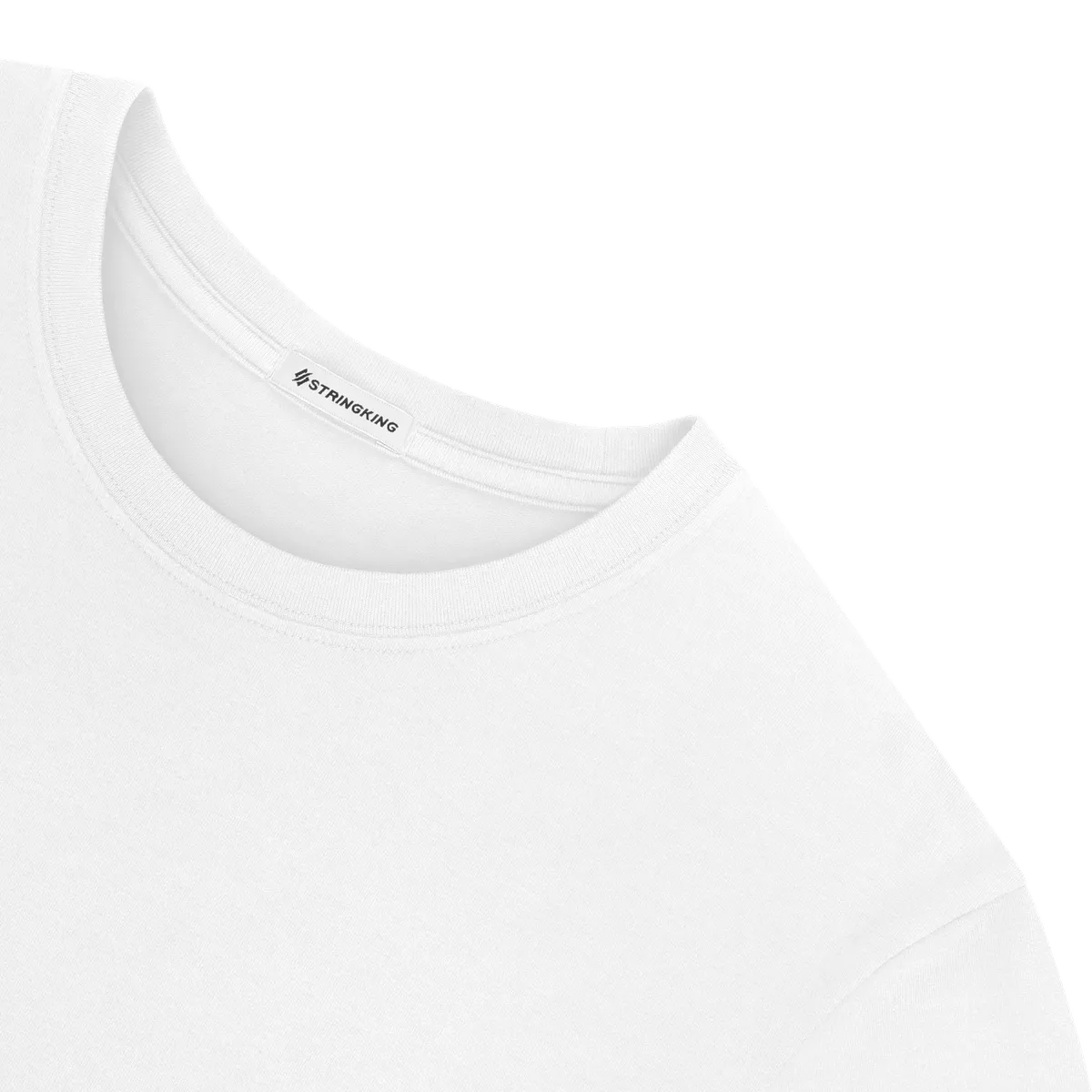StringKing Women's Pima Jersey Long Sleeve Tee - Sharp Fit, White, Detail