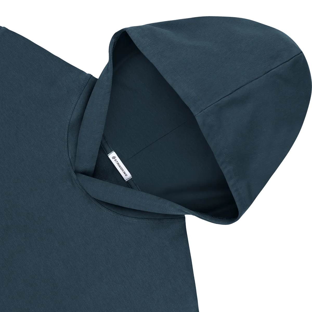 StringKing Women's Pima Cotton Hoodie - Sharp Fit, Navy, Detail