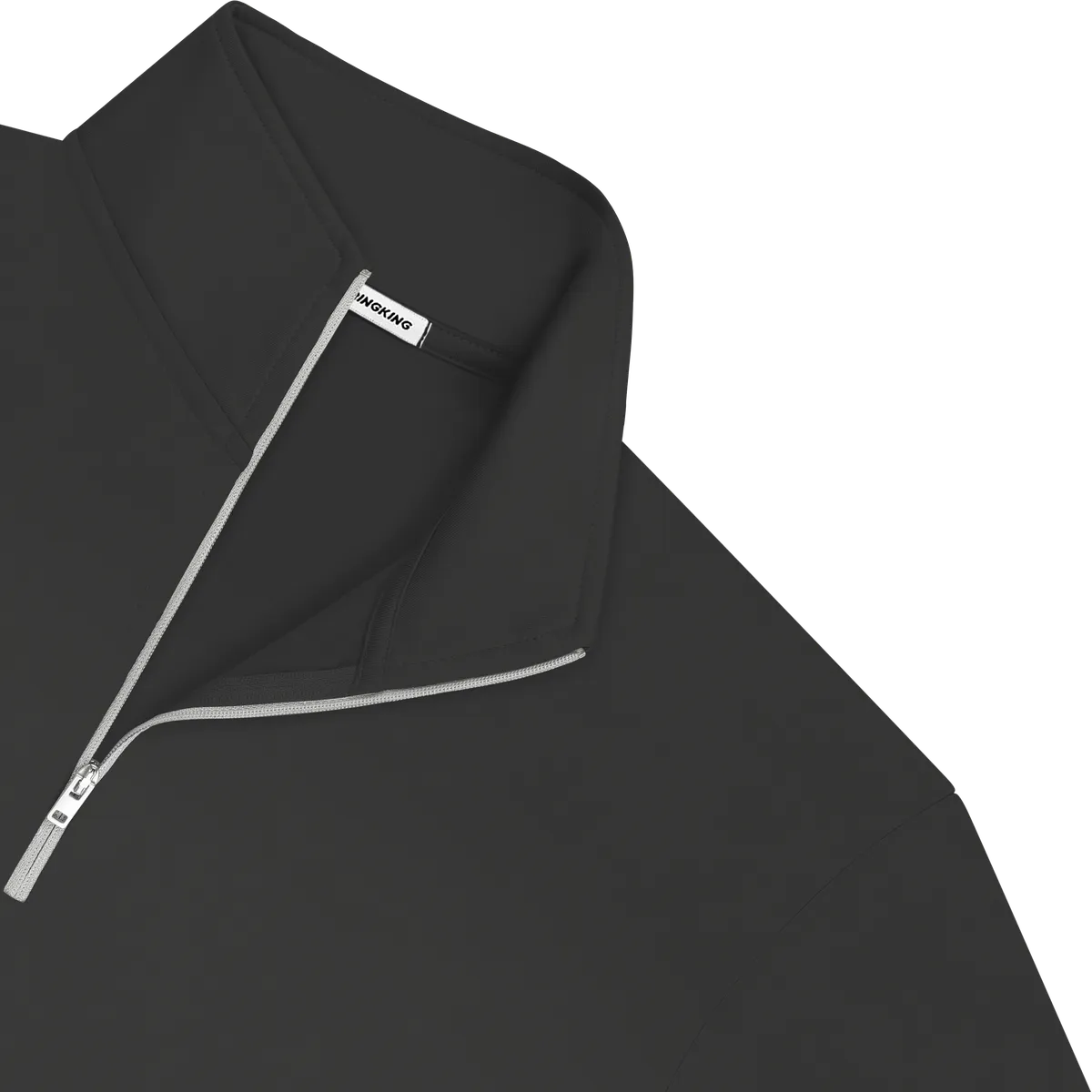 StringKing Men's StayWarm Quarter Zip - Sharp Fit, Black, Detail