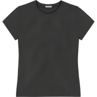 StringKing Women's Pima Jersey Tee - Relaxed Fit, Black, Front