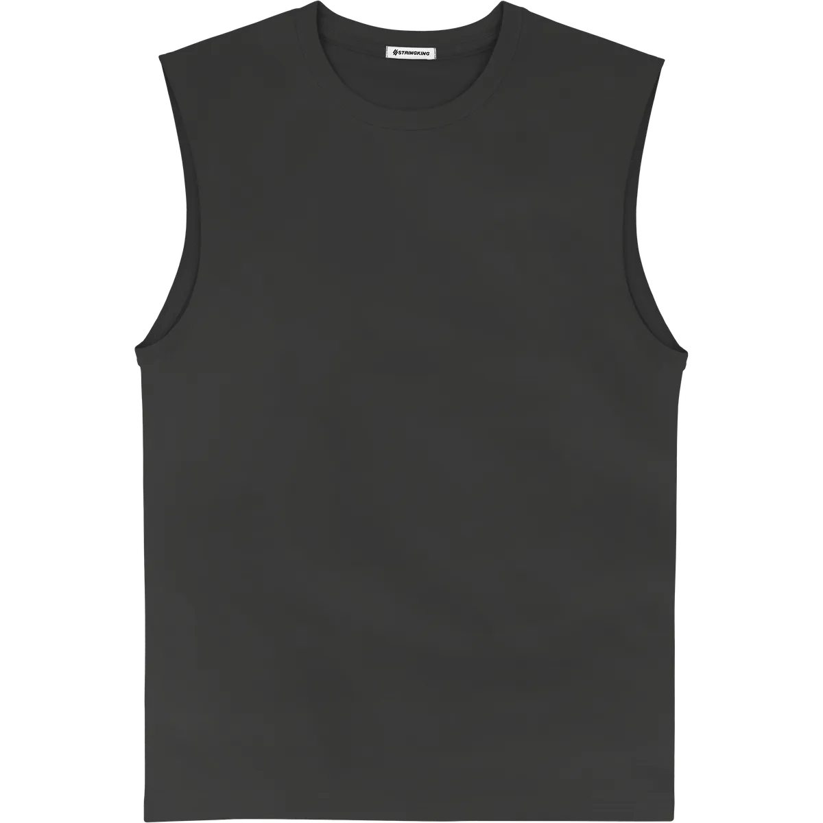StringKing Men's StayWarm Tank Top - Compression Fit, Black, Front