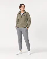 StringKing Women's Polartec Fleece Quarter Zip - Relaxed Fit, Mermaid, Collar Shoulder - Human Model