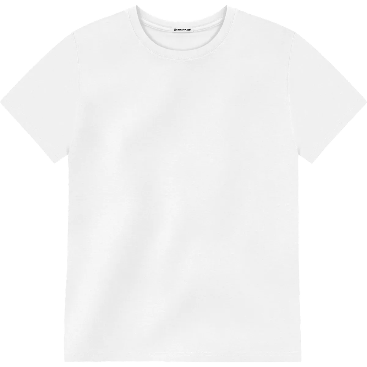 StringKing Men's Pima Jersey Tee - Relaxed Fit, White, Front