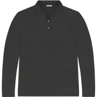 StringKing Men's StayCool Long Sleeve Polo - Relaxed Fit, Black, Front