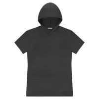 StringKing Men's FlexTech Lightweight Short Sleeve Hoodie - Sharp Fit, Black, Front