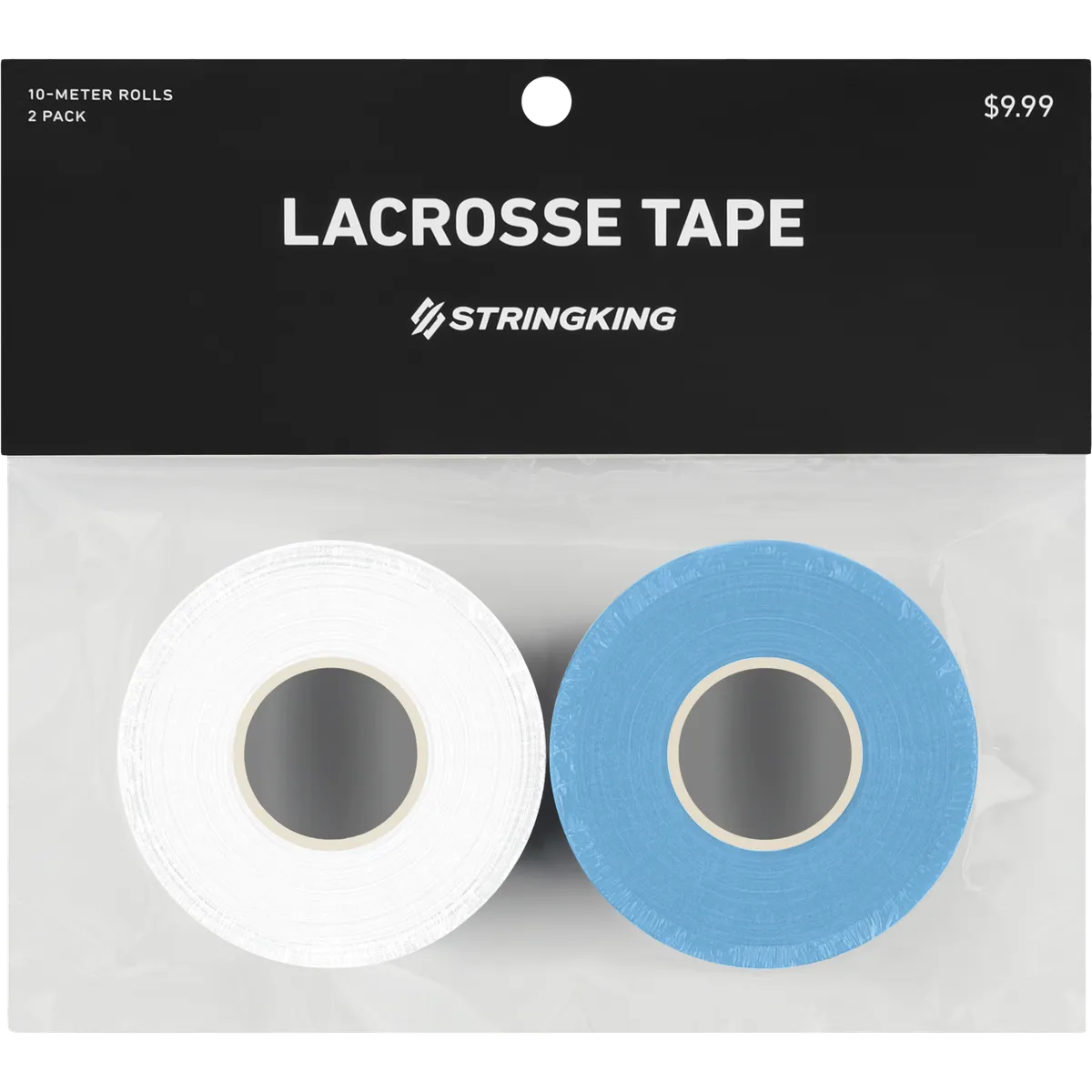 StringKing Lacrosse Tape - 2-Pack, White / Carolina, Packaged, Front