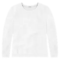 StringKing Women's Pima Cotton Crewneck Sweatshirt - Relaxed Fit, White, Front
