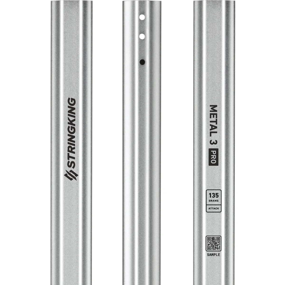 StringKing Men's Metal 3 Pro Attack - 135 Grams, Silver, Top Section, Right, Front, Left