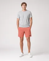 StringKing Men's Nylon Flex Shorts - Sharp Fit, Crabapple, Full Front - Human Model