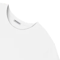 StringKing Men's Pima Cotton Short Sleeve Crewneck T-Shirt - Relaxed Fit, White, Detail