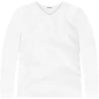 StringKing Men's Pima Terry V-Neck Sweater - Sharp Fit, White, Front