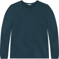 StringKing Men's Pima Terry Long Sleeve Tee - Sharp Fit, Navy, Front