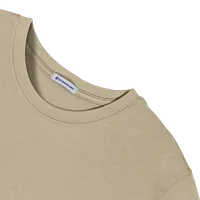 StringKing Men's Pima Cotton Short Sleeve Crewneck T-Shirt - Sharp Fit, Warm Khaki, Detail