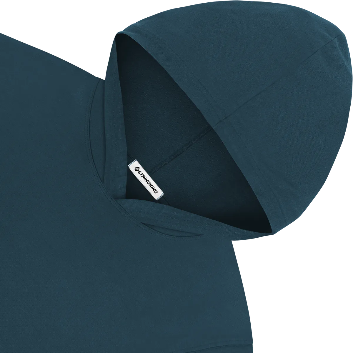 StringKing Men's Pima Jersey Hoodie - Relaxed Fit, Navy, Detail