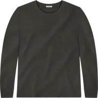 StringKing Men's Pima Jersey Long Sleeve Tee - Relaxed Fit, Peat, Front