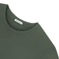 StringKing Men's Pima Jersey Long Sleeve Tee - Sharp Fit, Moss, Detail