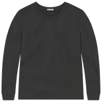 StringKing Men's Pima Terry Crew Sweater - Sharp Fit, Black, Front