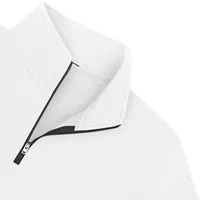 StringKing Men's Pima Terry Quarter Zip - Relaxed Fit, White, Detail