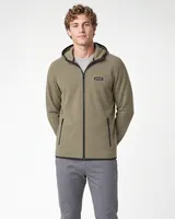 StringKing Men's Polartec Fleece Full Zip Hoodie with Pockets - Sharp Fit, Mermaid, Full Front - Human Model - Top of head to Knees