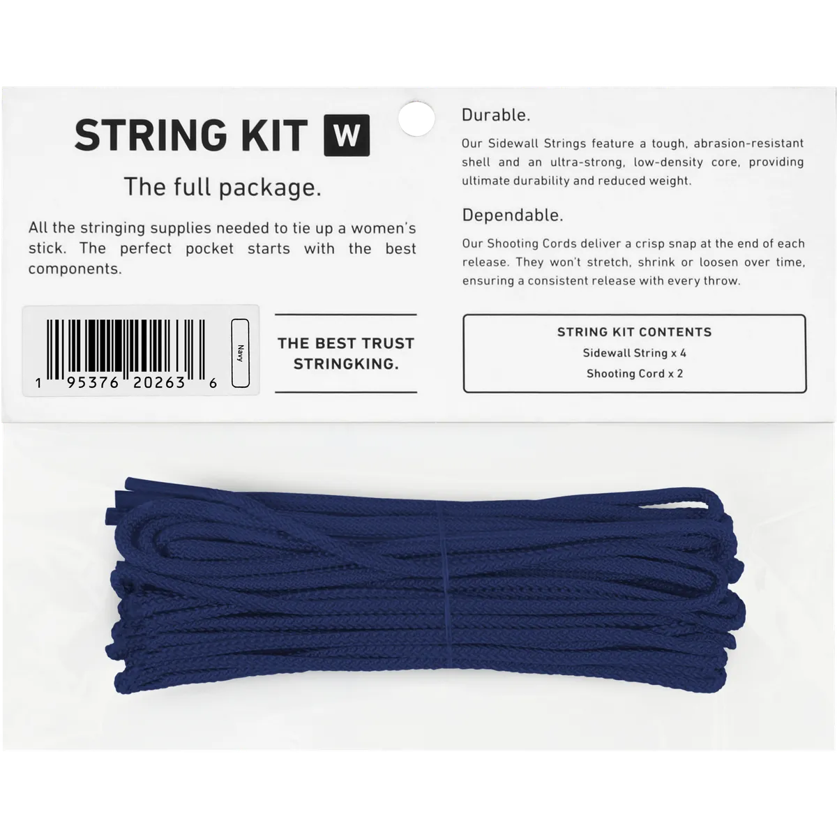 StringKing Women's String Kit - String Kit, Navy, Packaged, Back