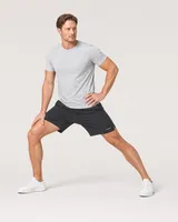 StringKing Men's Velocity Short - Sharp Fit, Black, 7 inch, Full Front Angle - Human Model
