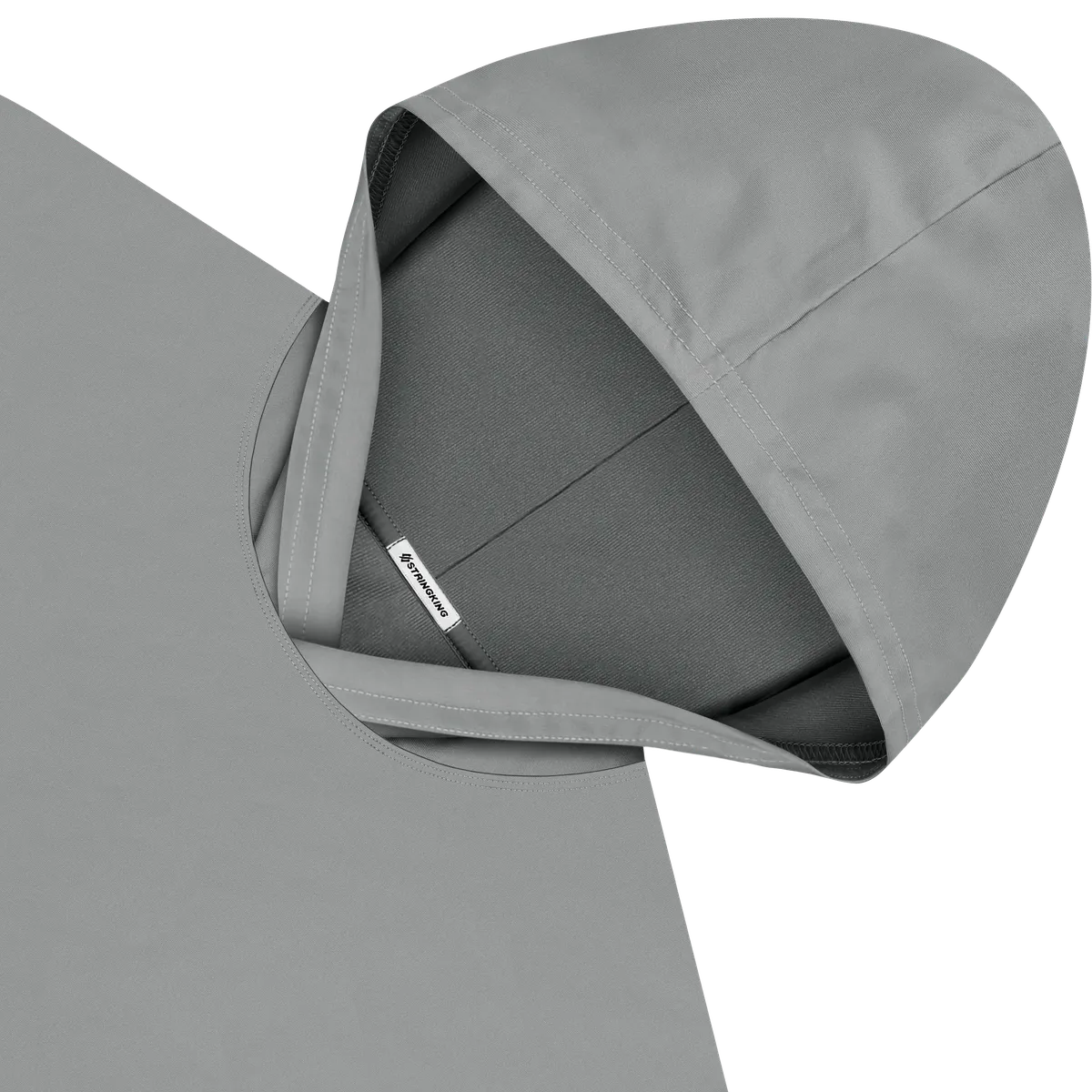 StringKing Men's StayWarm Hoodie - Relaxed Fit, Gray, Detail