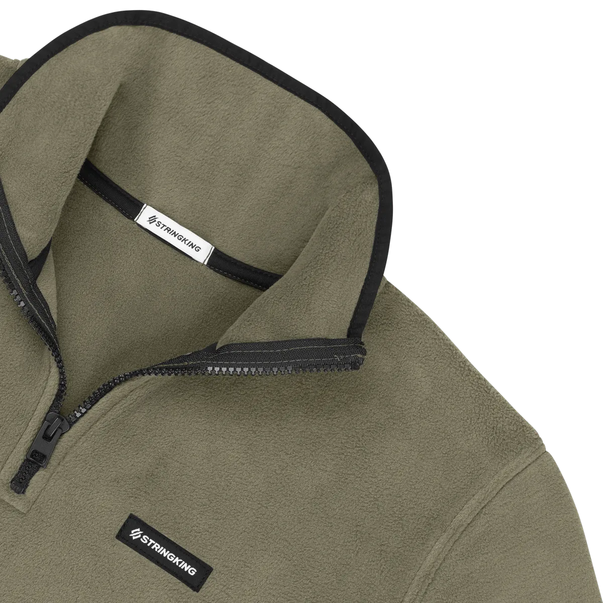StringKing Men's Polartec Fleece Quarter Zip - Relaxed Fit, Mermaid, Detail