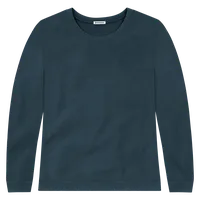 StringKing Women's Pima Cotton Crewneck Sweatshirt - Relaxed Fit, Navy, Front
