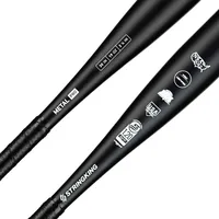 StringKing Metal Pro Fastpitch - Drop 11, 30", Black, Bat Details, Angled