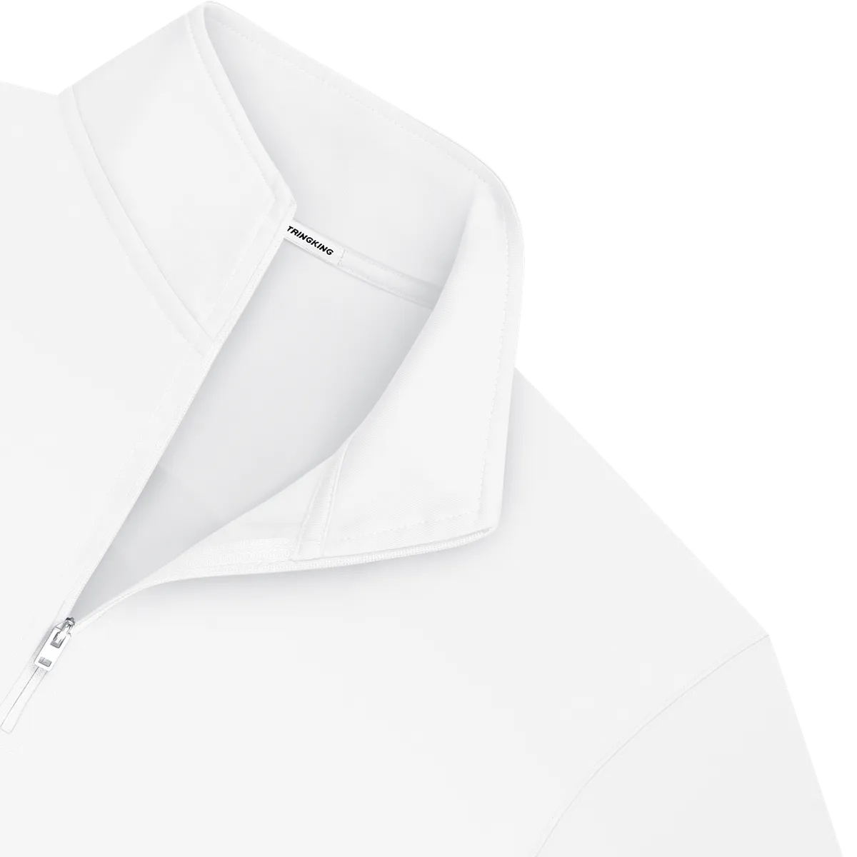 StringKing Men's StayCool Quarter Zip - Relaxed Fit, White, Detail