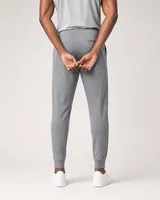 StringKing Men's StayWarm Joggers - Sharp Fit, Gray, Full Back - Human Model - Chest to Feet