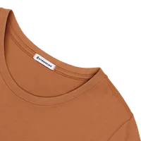 StringKing Women's FlexStyle Short Sleeve Crewneck T-Shirt - Sharp Fit, Bombay Brown, Detail