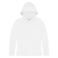 StringKing Women's Pima Cotton Lightweight Hoodie - Sharp Fit, White, Front