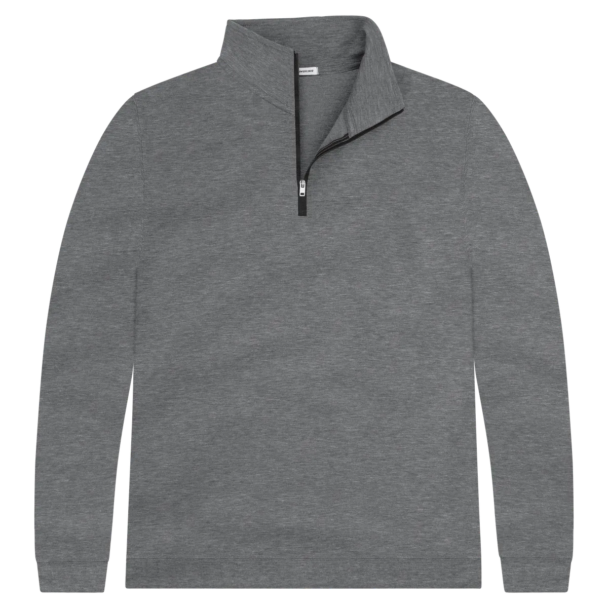 StringKing Men's FlexStyle Quarter Zip - Relaxed Fit, Heather Gray, Front