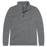 StringKing Men's FlexStyle Quarter Zip - Relaxed Fit, Heather Gray, Front