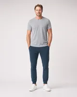 StringKing Men's Pima Terry Sweatpants - Sharp Fit, Navy, Full Front - Human Model