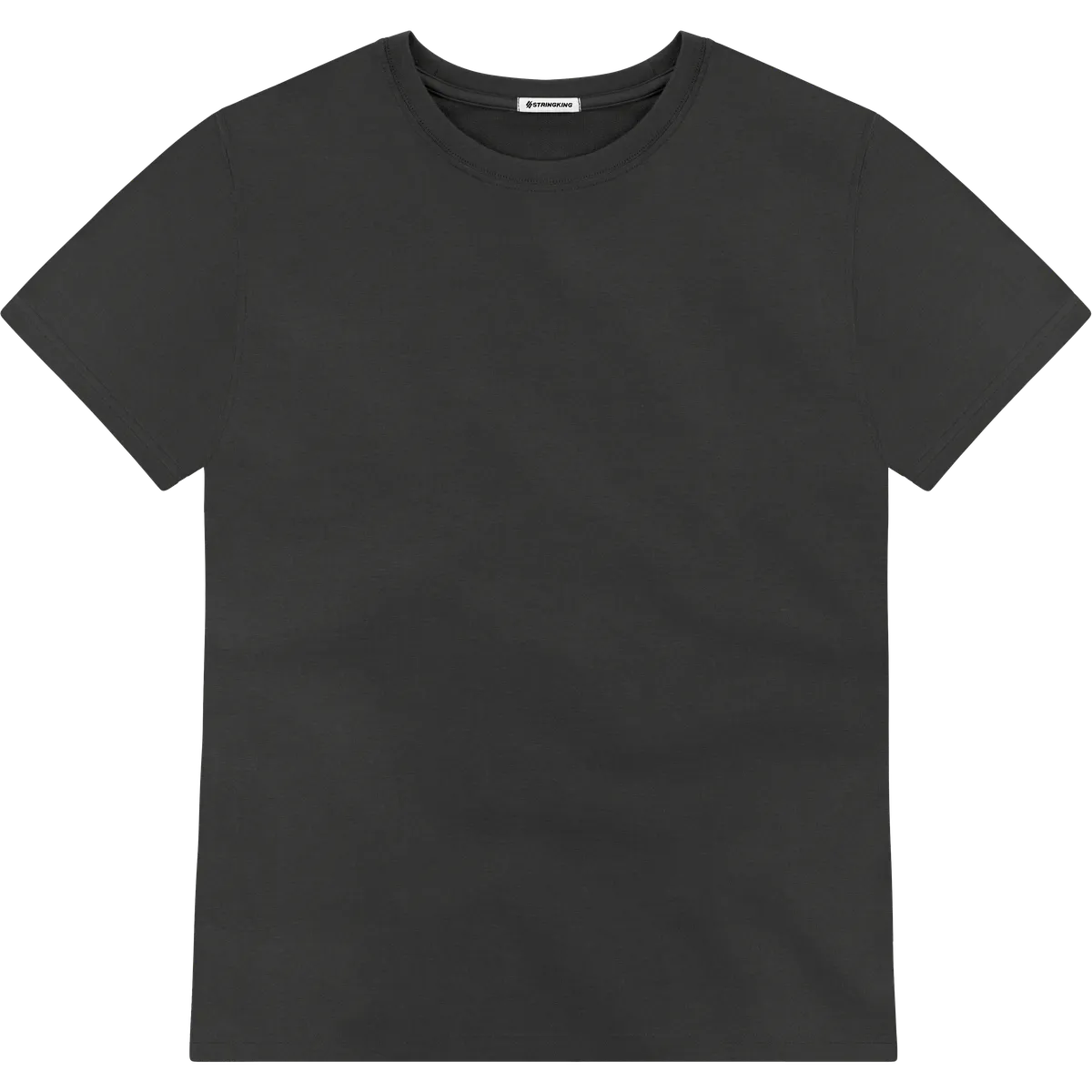 StringKing Men's Pima Terry Tee - Relaxed Fit, Black, Front