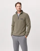 StringKing Men's Polartec Fleece Quarter Zip - Sharp Fit, Mermaid, Full Front - Human Model - Top of head to Knees