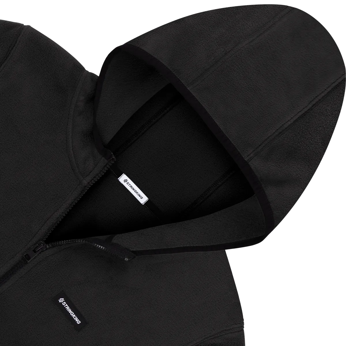 StringKing Women's Polartec Fleece Quarter Hood Pro - Sharp Fit, Meteorite, Detail