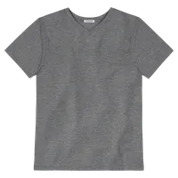 StringKing Men's FlexStyle Short Sleeve V-Neck T-Shirt - Relaxed Fit, Heather Gray, Front