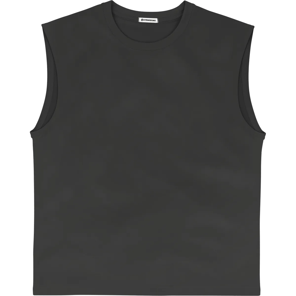 StringKing Men's StayWarm Tank Top - Relaxed Fit, Black, Front