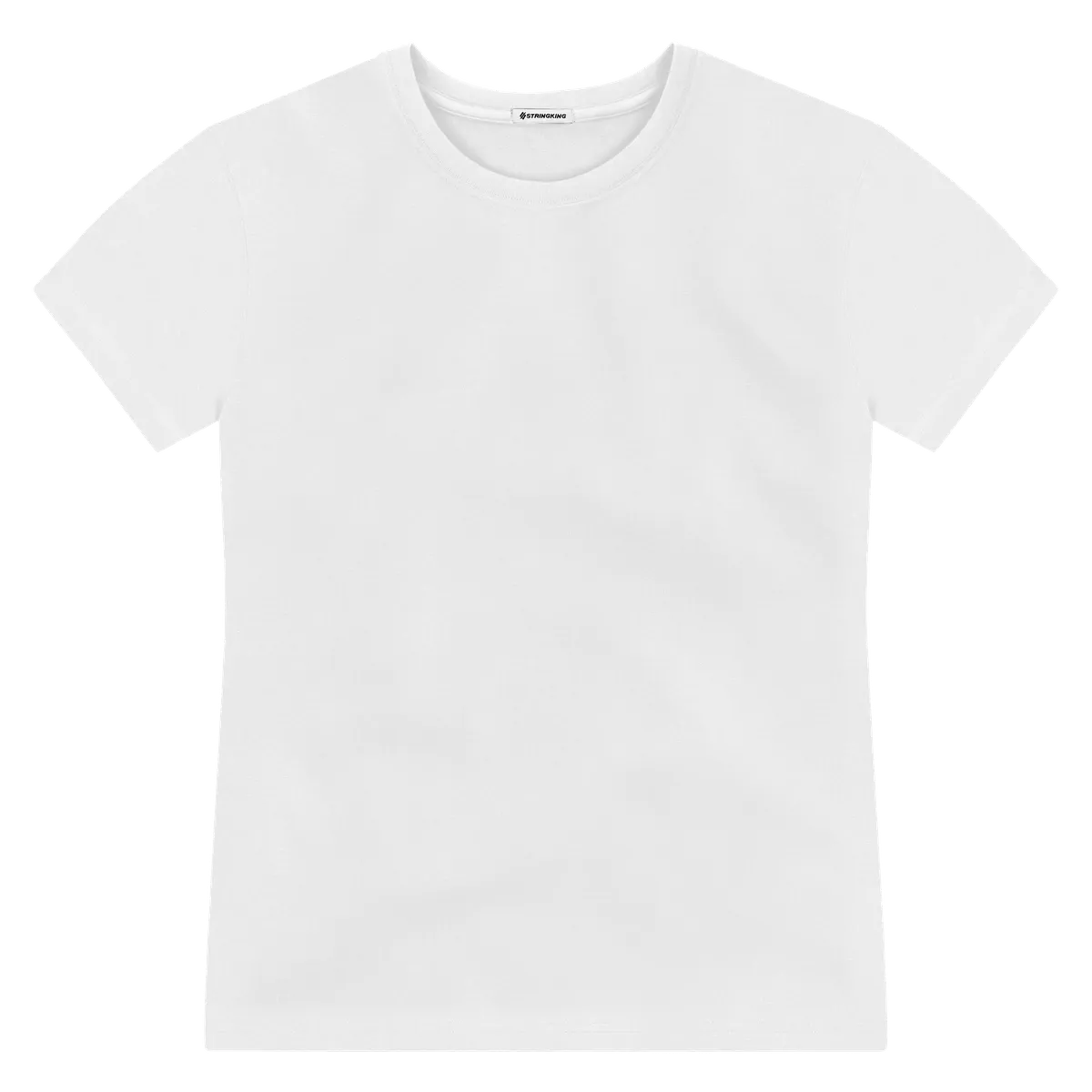 StringKing Men's Pima Terry Tee - Sharp Fit, White, Front